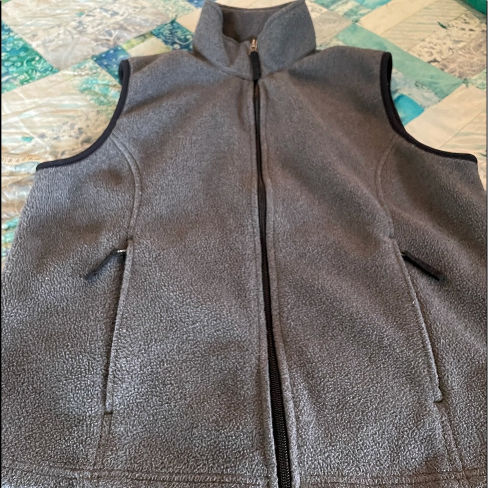 LL Bean fleece zip up vest Medium
